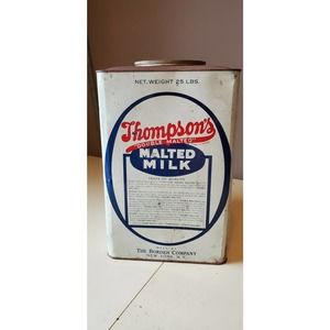 Vintage Thompson's Malted milk can